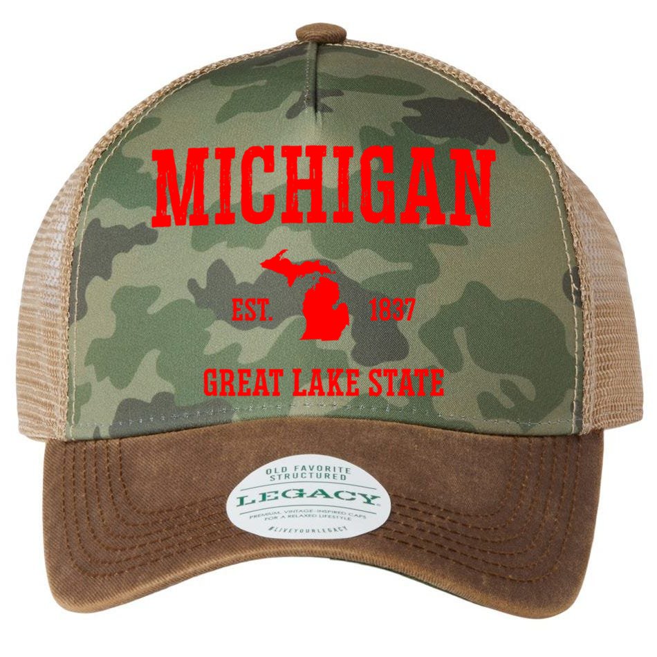 Michigan Great Lake State MI Est 1837 Legacy Tie Dye Trucker Hat